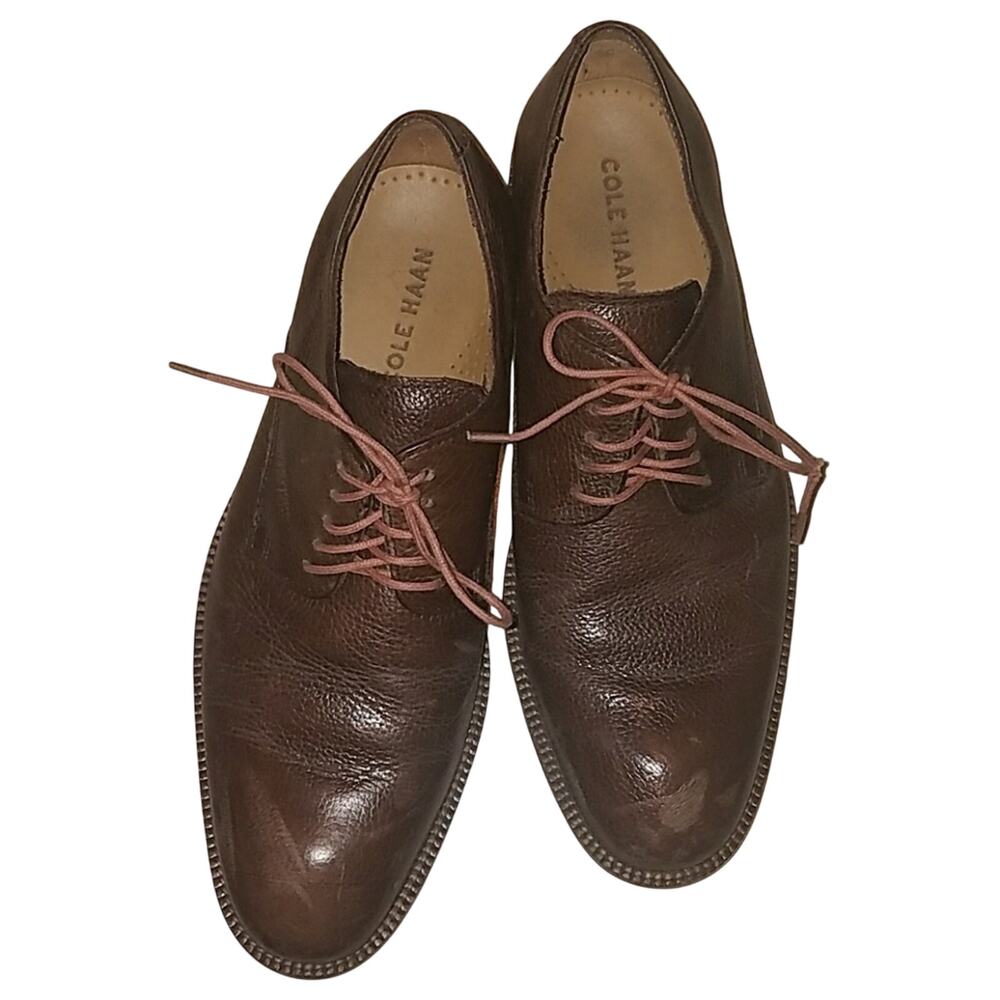 Cole‎ Haan men's brown leather oxfords sz 7